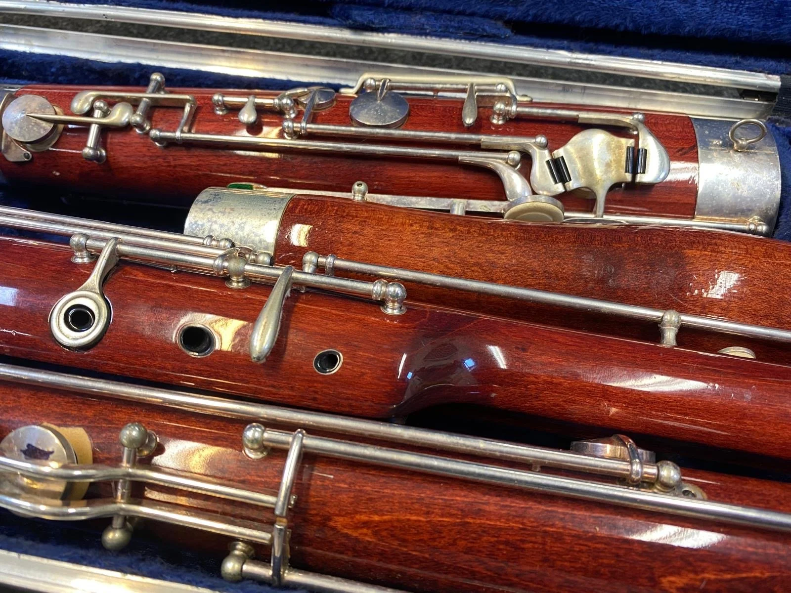 bassoon instrument inside its case