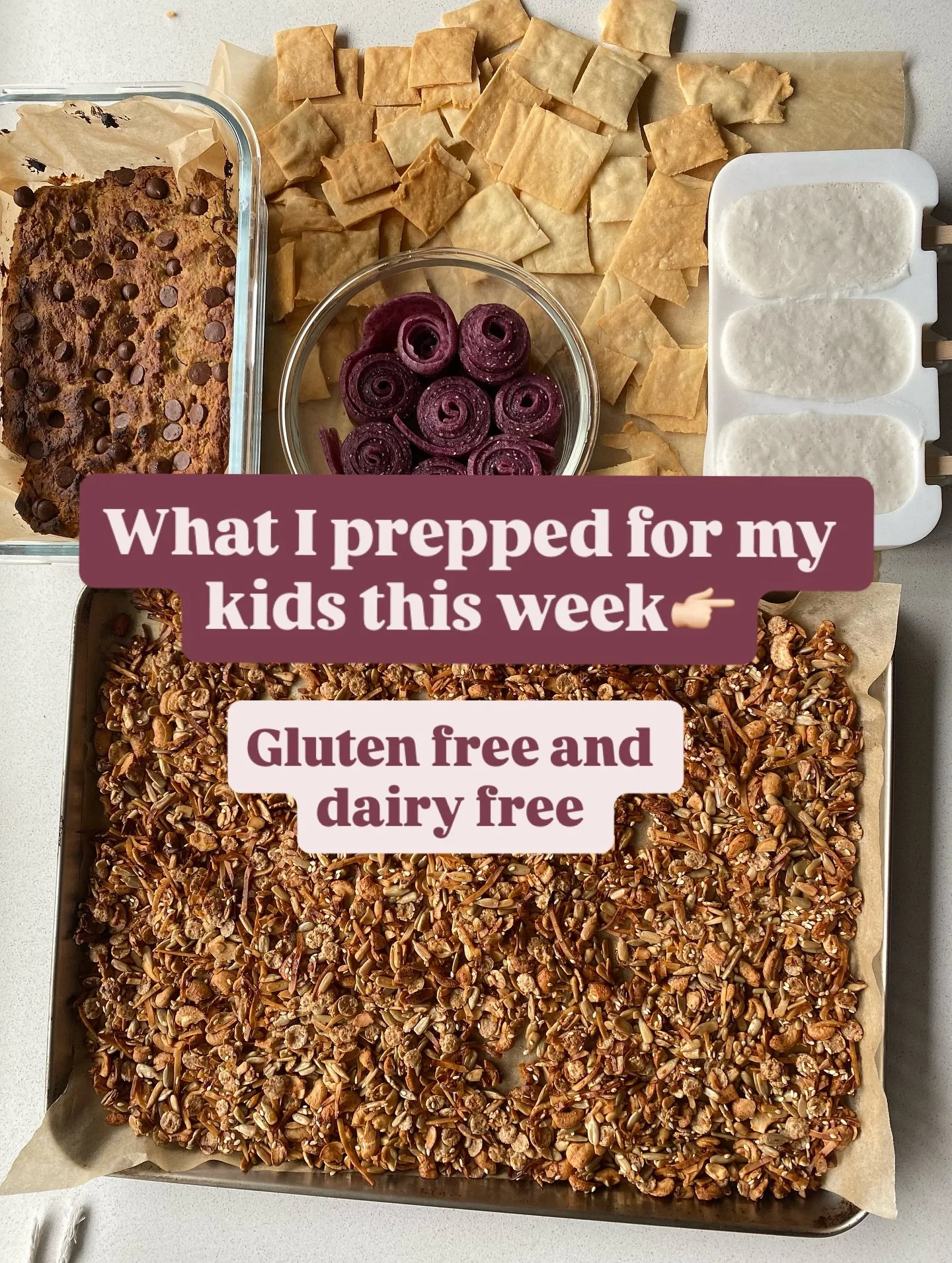 Here&rsquo;s what came out of my snack prep session this weekend 👉🏻
 Being organised makes our weekdays run so much smoother (especially with my 2 growing kids 😅)

This week I made: &bull; Mango coconut ice-creams &bull; Berry chia roll ups &bull;