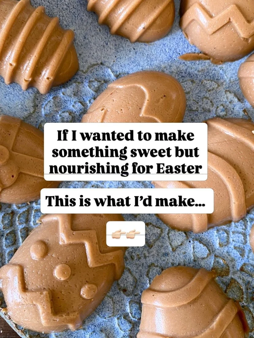 If you&rsquo;re craving something sweet but still nourishing this Easter&hellip; this is what I&rsquo;d make 👉🏻👉🏻

- Choc custard gummies
- Salted caramel gummies
- Choc-dipped berry marshmallow
- Peanut butter caramel chocolates
- Caramel-filled