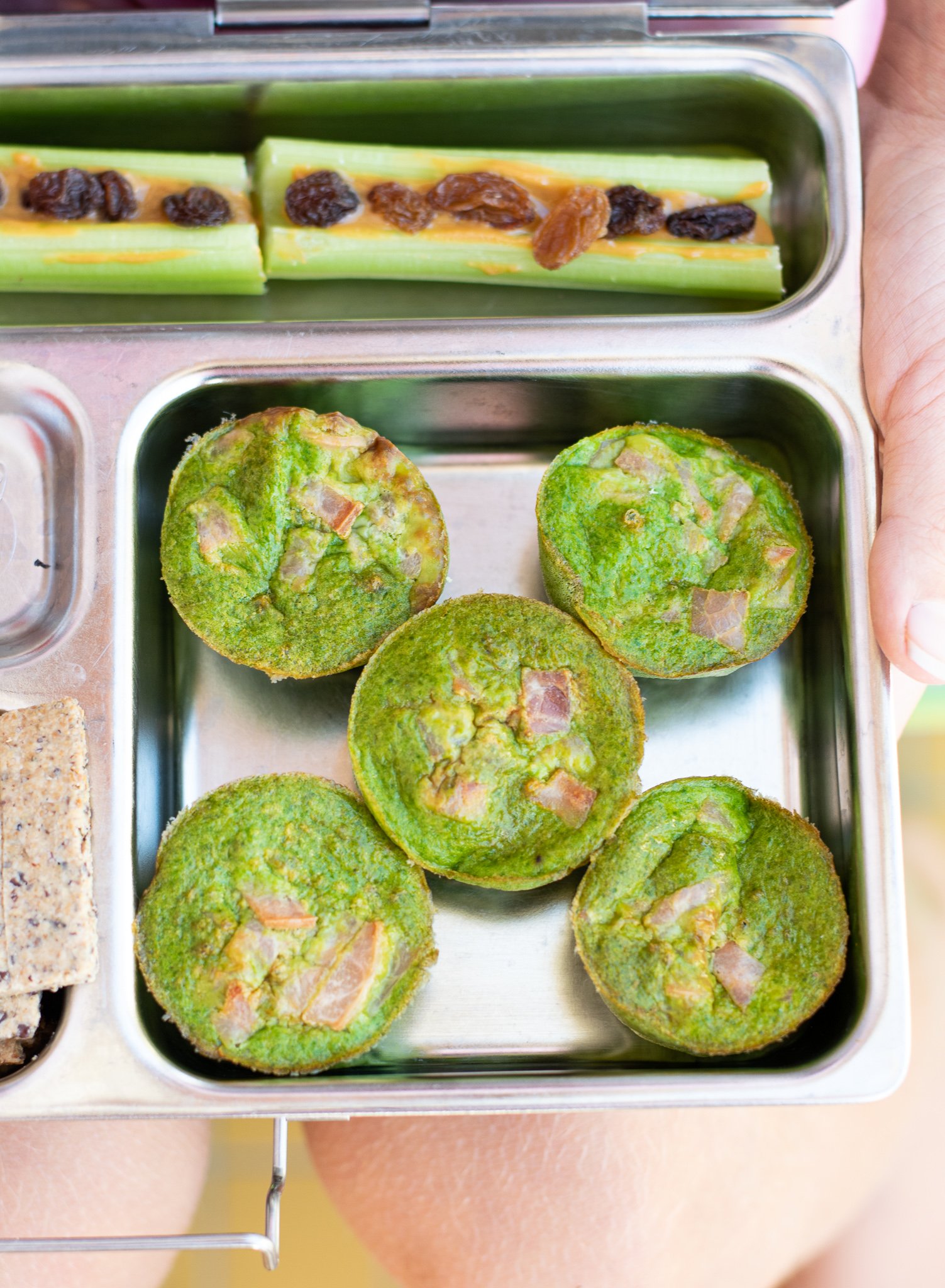 Green Eggs and Ham Muffins