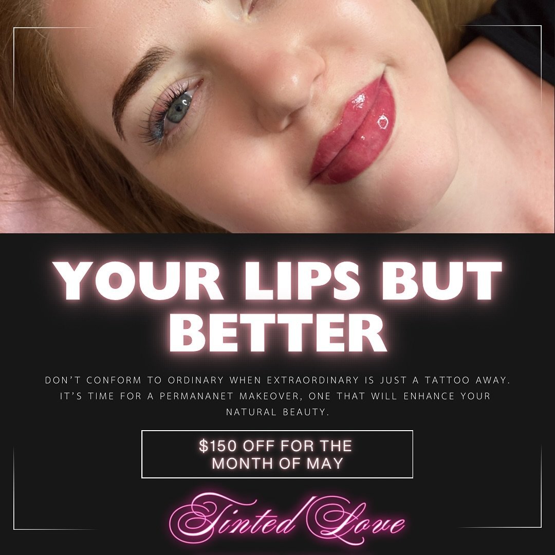 Mother&rsquo;s Day Promo ✨

Your Lips But BETTER 💥

Only ever enhancing your natural beauty - wake up made up and never have to apply lipstick again ✔️ 

For the month of May receive $150 off Lip Blush Tattooing. 

PM for further details and let&rsq