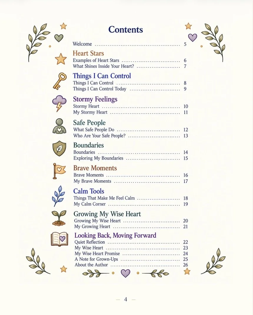 Contents: eight gentle topics, one wise heart