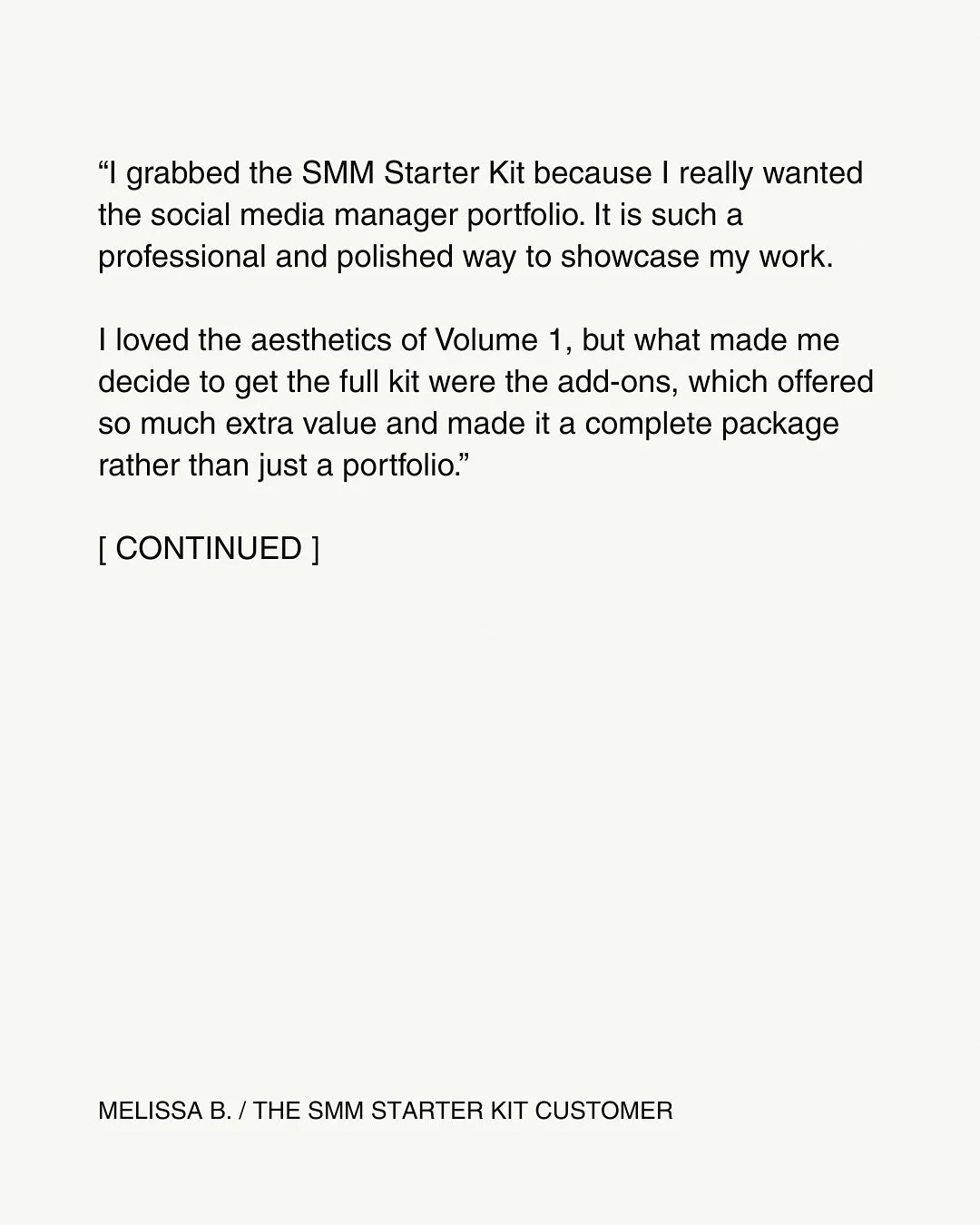 You&rsquo;re not looking for another template to just sit in your downloads folder

That&rsquo;s lame + a waste of time &amp; money

You want the FULL ECOSYSTEM as a social media manager in literally just a few clicks

THAT is money-making moves ✨ An