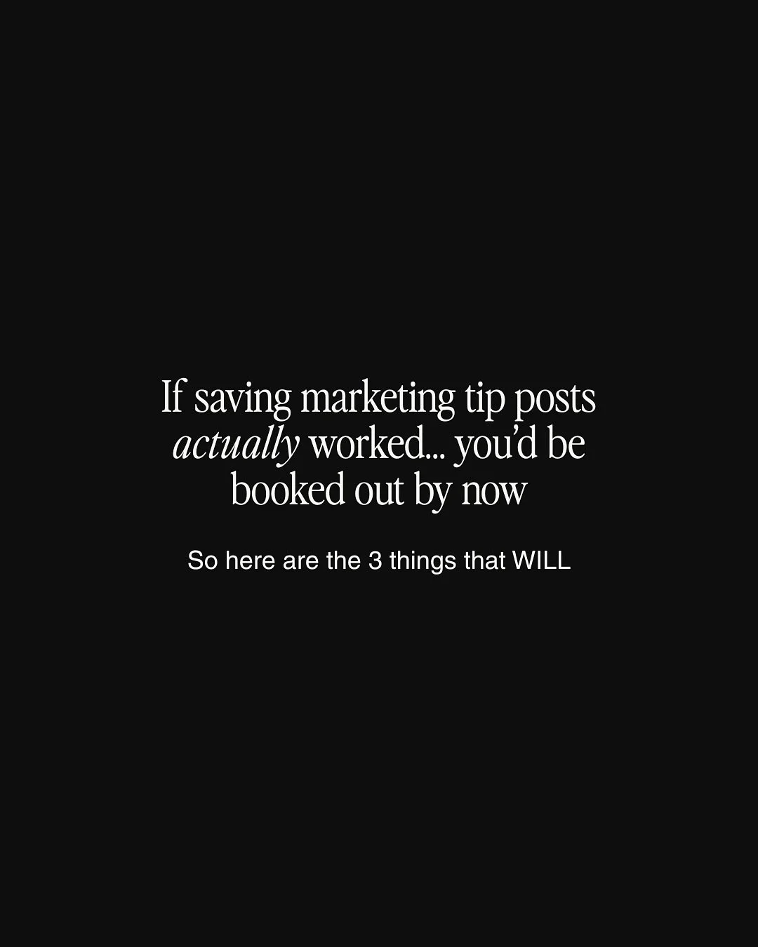 Better marketing doesn&rsquo;t come from your inspo folder

Scrolling saved posts every time you go to work on your content is marketing&rsquo;s version of codependency
The longer you depend on it, the harder it becomes to truly see the results you w