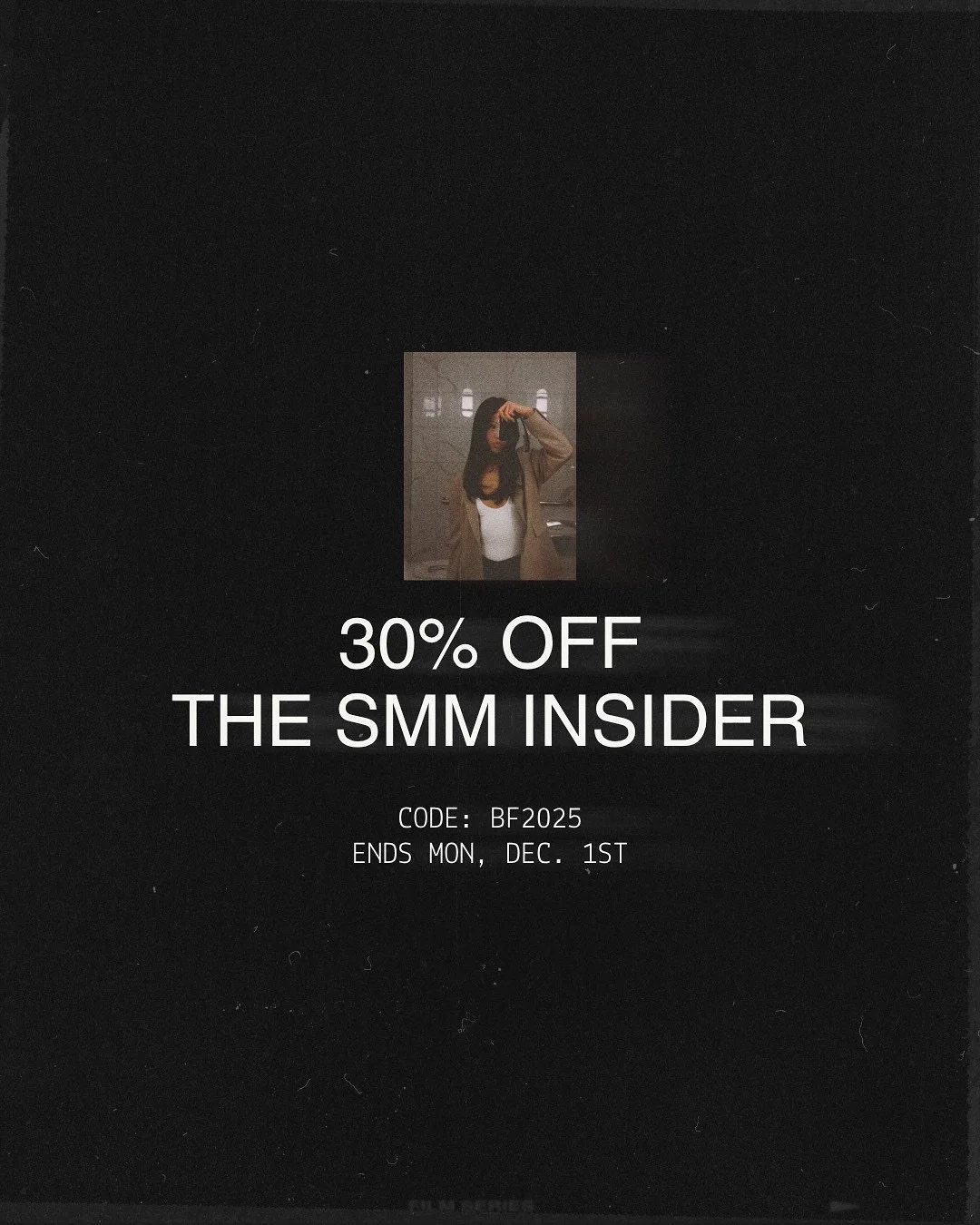 30% off the SMM Insider starts now 🧚🏼&zwj;♀️

No more fcking around - I&rsquo;m doing the BIGGEST sale of the year for V1S

Your best year yet could start NOW and there&rsquo;s 2 ways to get it:

✨ Comment &ldquo;FRIDAY&rdquo; so I can DM you the ?