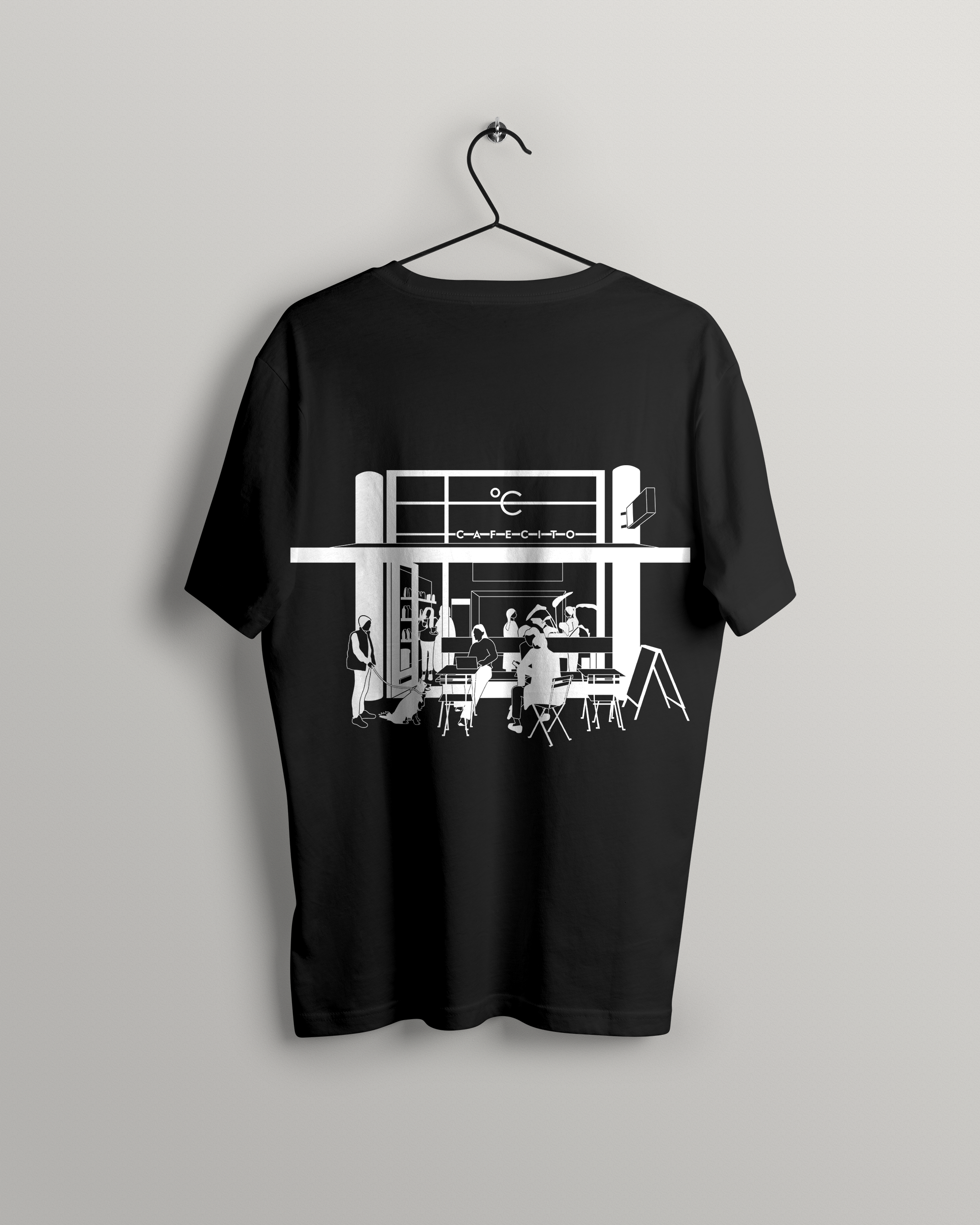 Cafecito tshirt storefront design black (back).png