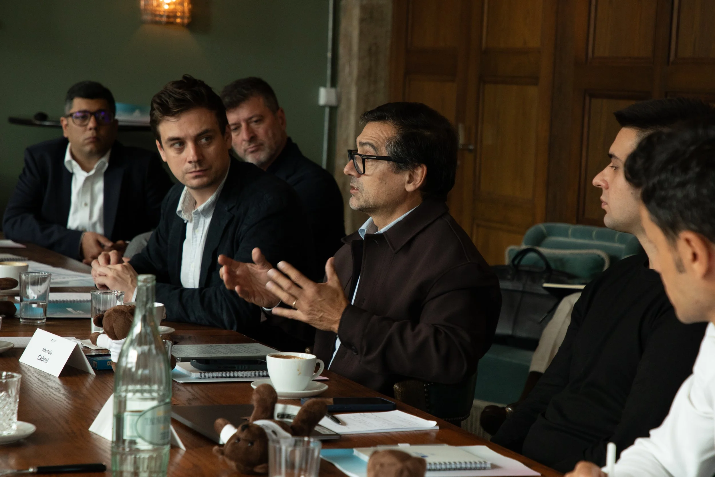 Marcelo Cabrol, Igor Lys, Edward Mermelstein, Oleh Dubno at the Hey Government workshop at the Government Tomorrow Summit in Berlin