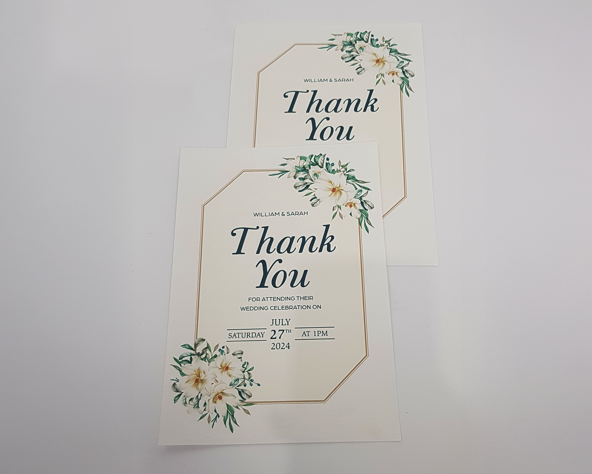 W&S Wedding Stationery Thank you cards