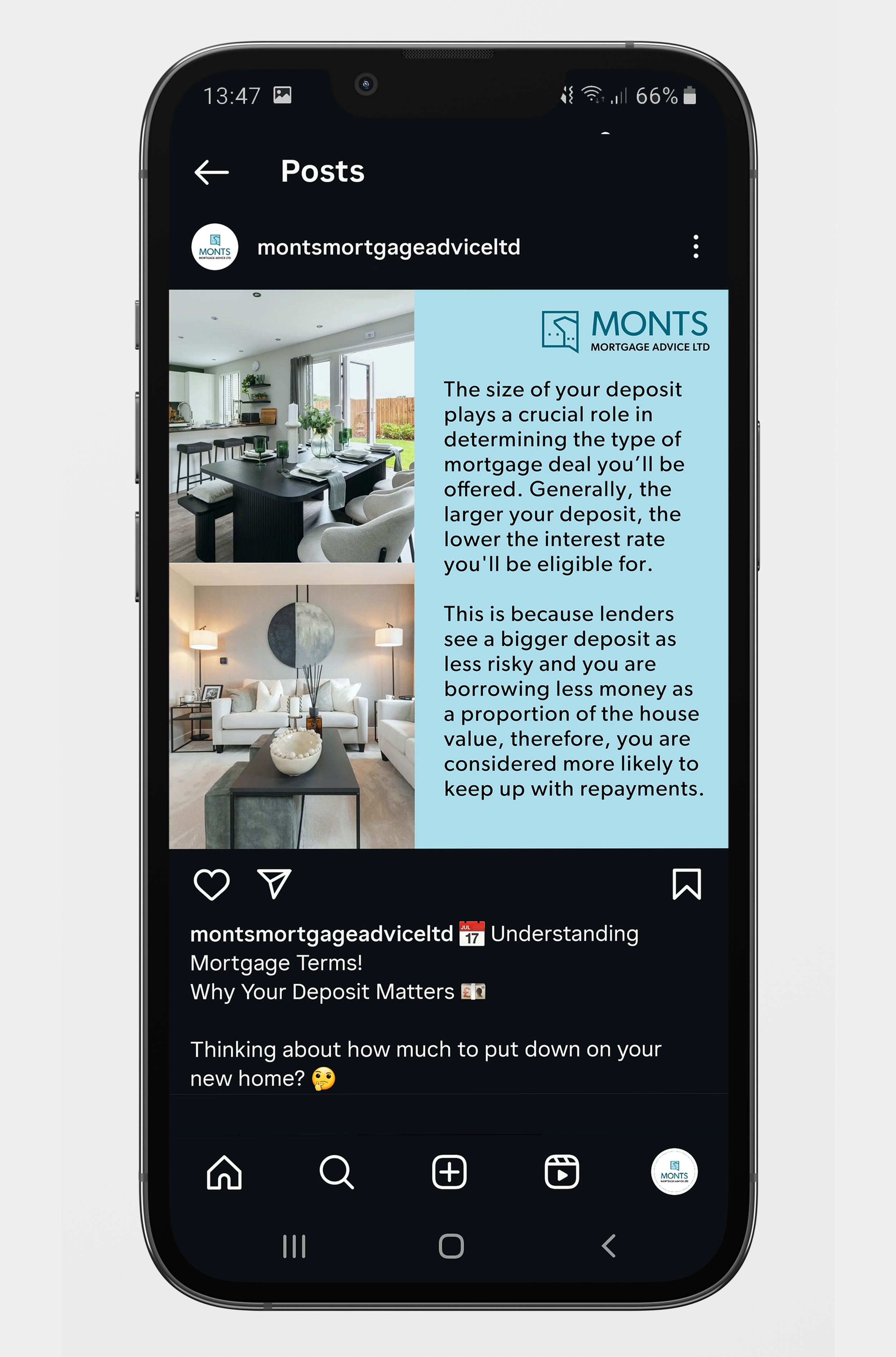 Monts Mortgage Advice Ltd Mobile Instagram Example 3