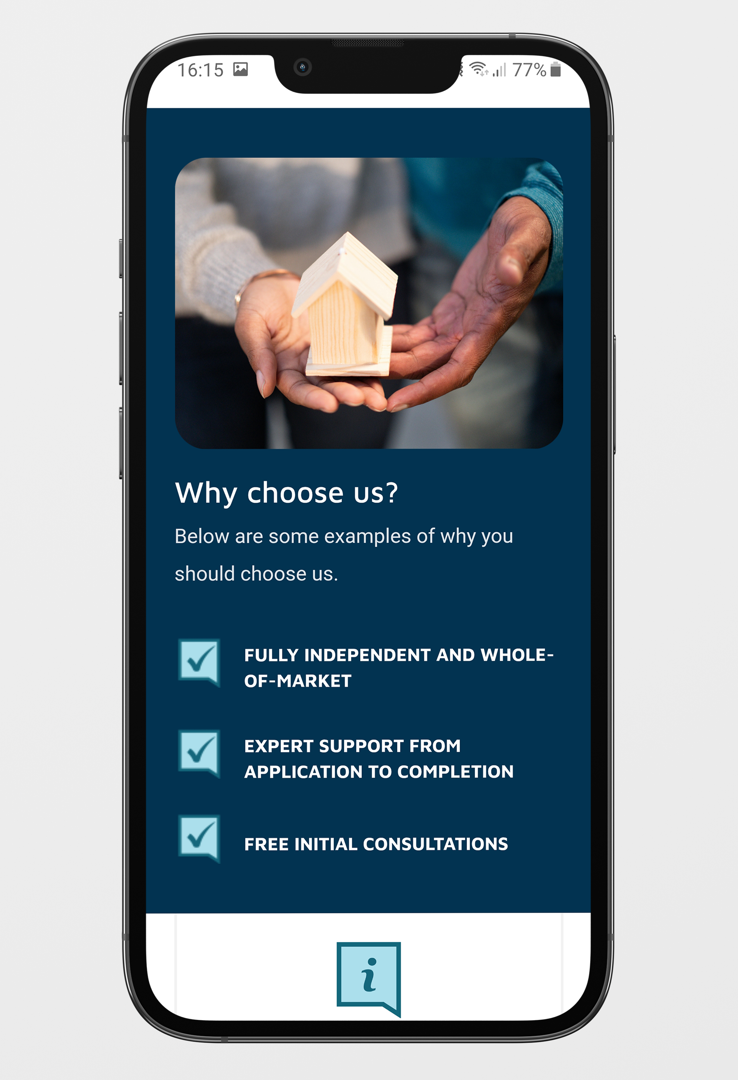 Monts Mortgage Advice Ltd Mobile Website Example 2