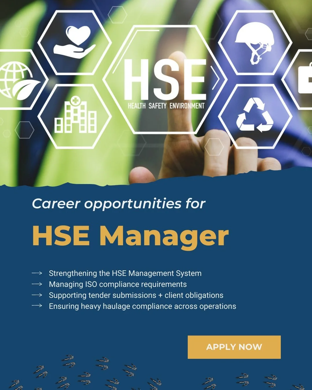 WE&rsquo;RE HIRING🔥
MDM Mining &amp; Civil is growing fast, and we&rsquo;re looking for an experienced HSE Manager to keep our people safe, our systems sharp, and our projects compliant.

What you&rsquo;ll be doing:
✔️ Strengthening and developing o