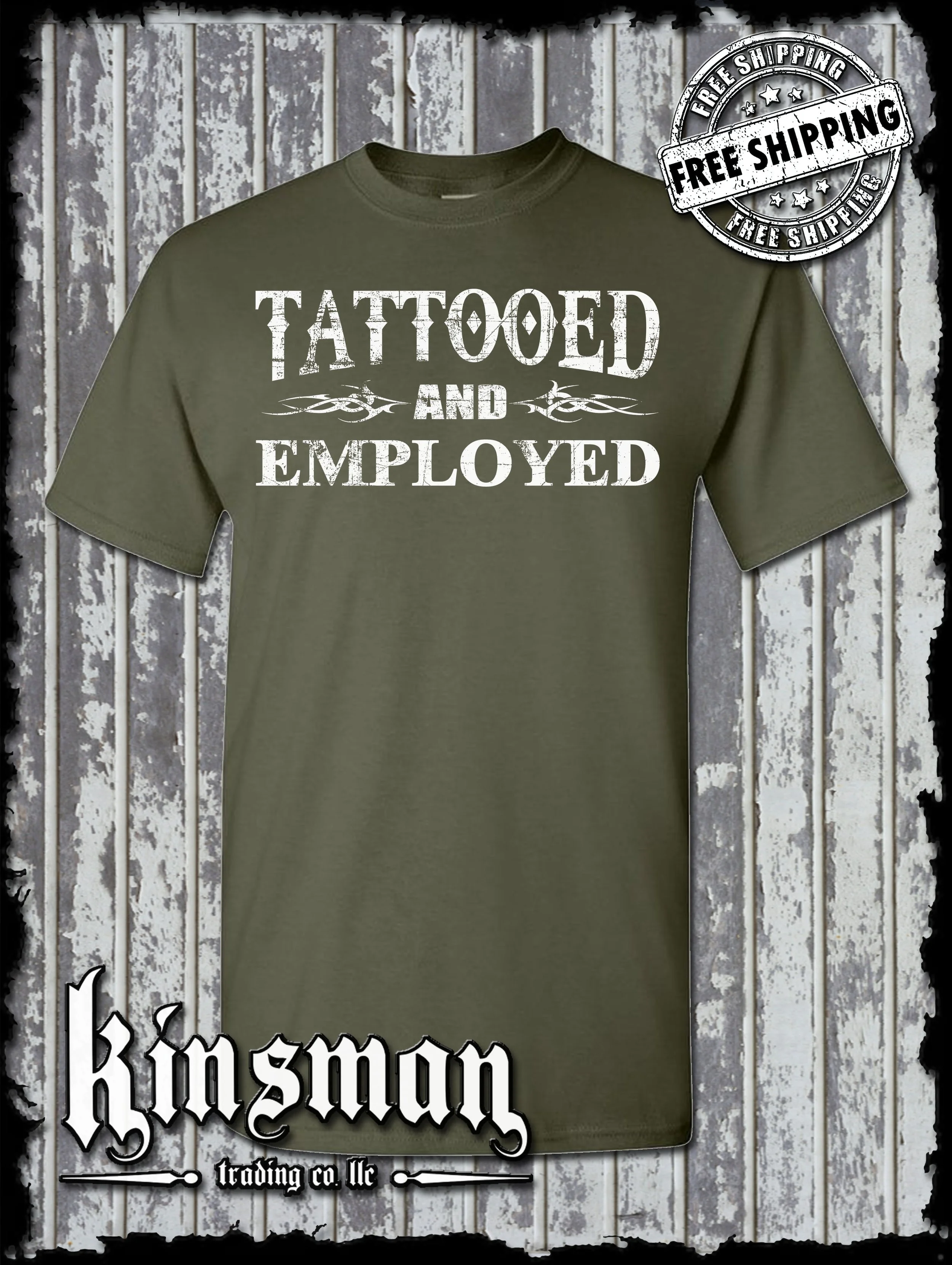Tattooed Employed Shirt Military Green.jpg