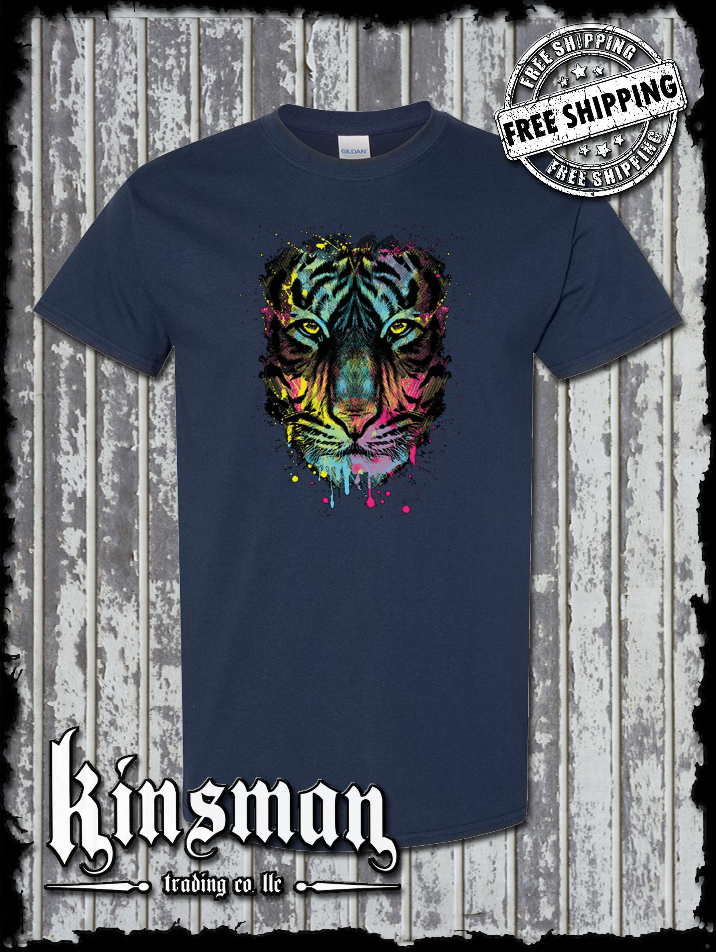 Dripping Tiger Shirt Navy.jpg