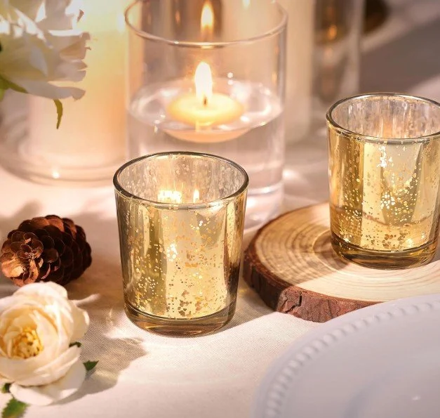 Mercury Gold Votive Holder