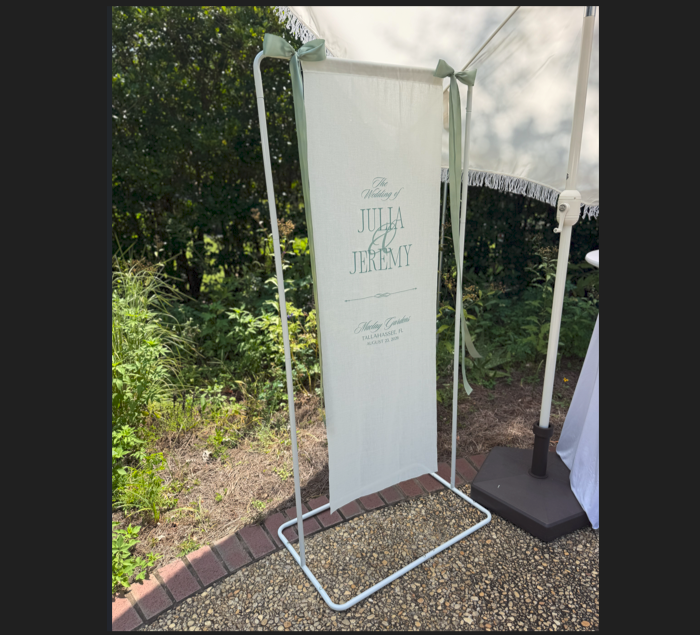 White Banner Stand