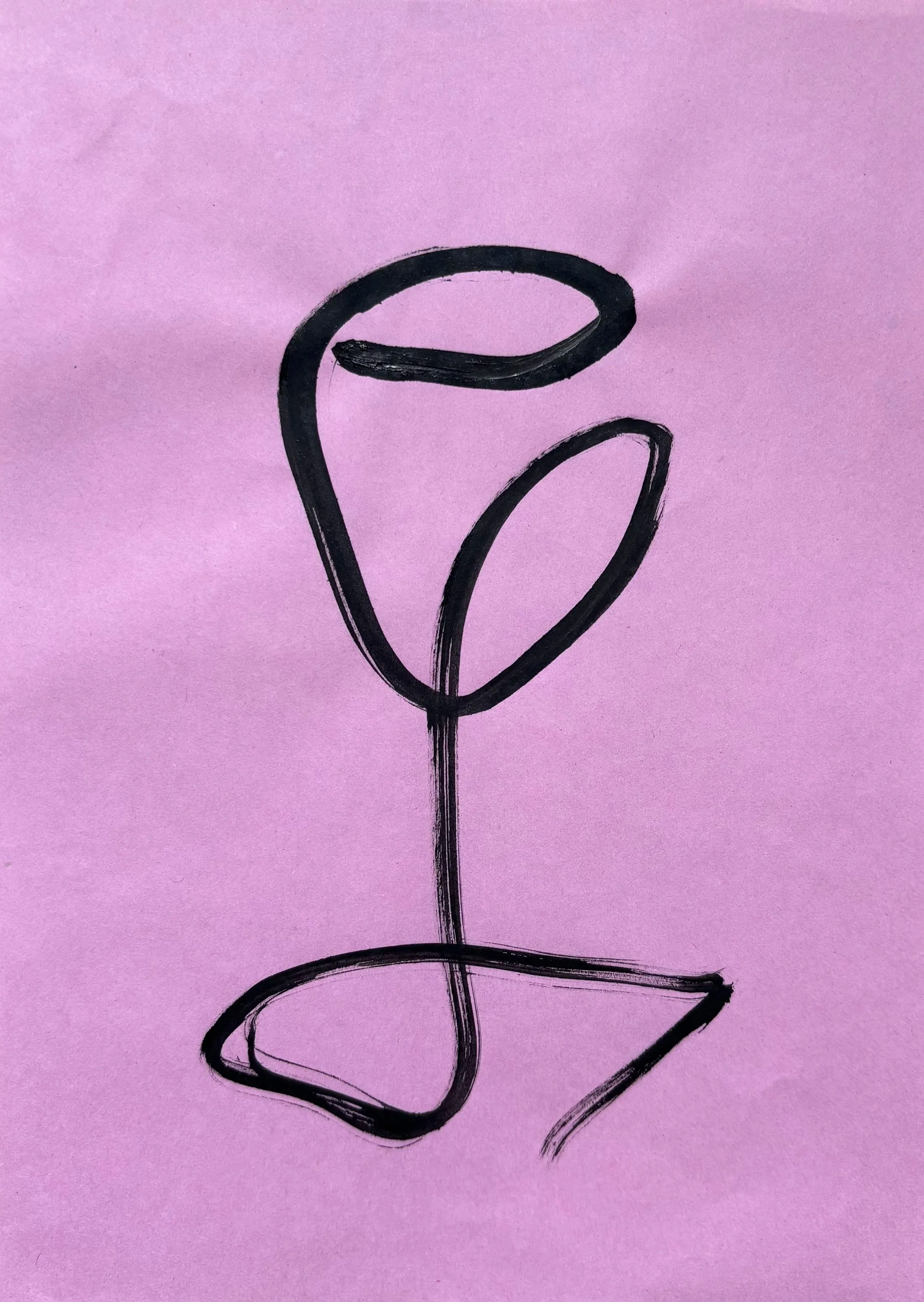 Wine Glass - Pink