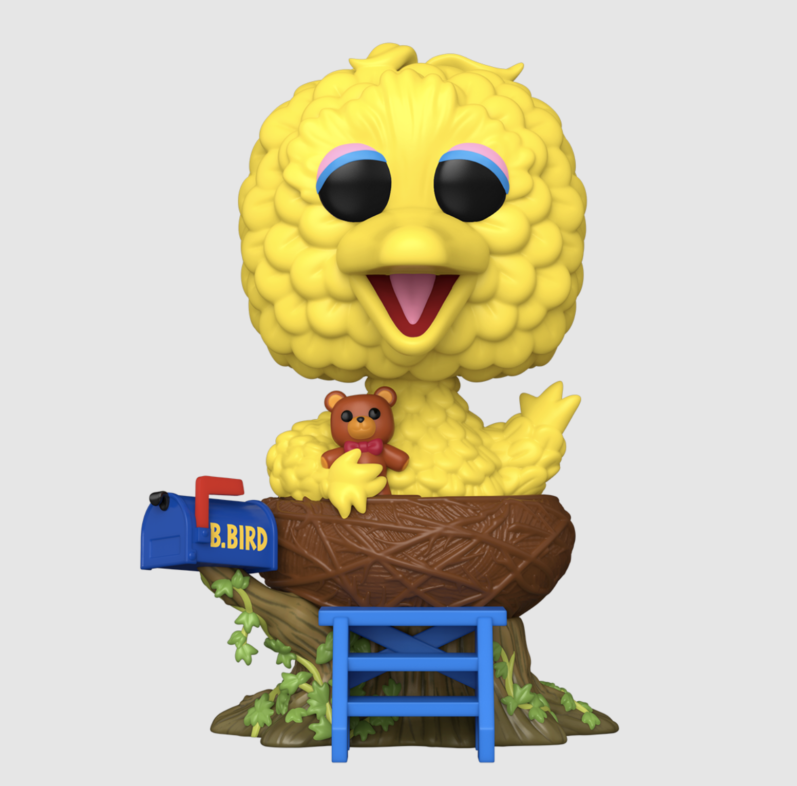 Big Bird with Radar the bear made in partnership with Funko