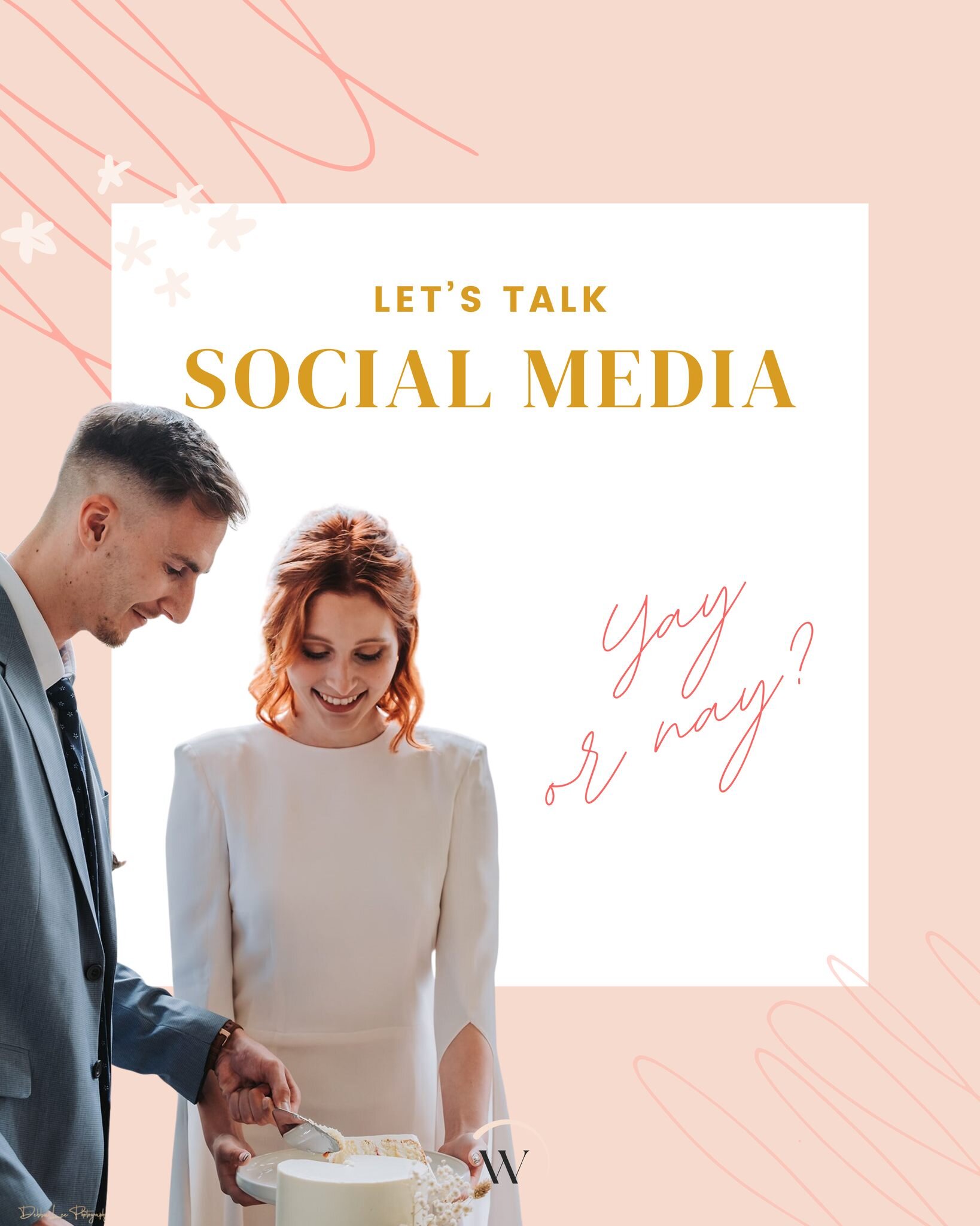 Let&rsquo;s talk social media. Hebben we er niet allemaal een haat-liefde verhouding mee? 🤭

Het ene moment voelen we ons zot ge&iuml;nspireerd.. Hebben we keiveel nieuwe foto&rsquo;s en video&rsquo;s van prachtige koppels en stylings die we cre&eum