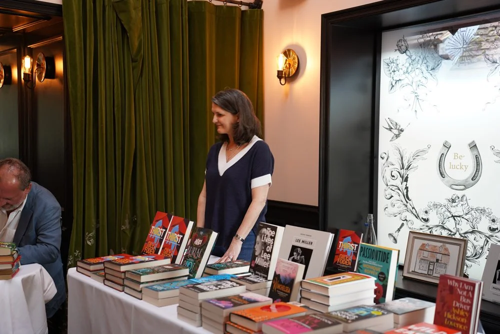 All the new books by our guests on sale at the festival.