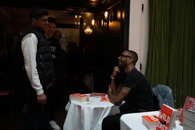 Ashley Hickson-Lovence inspiring students after his talk.