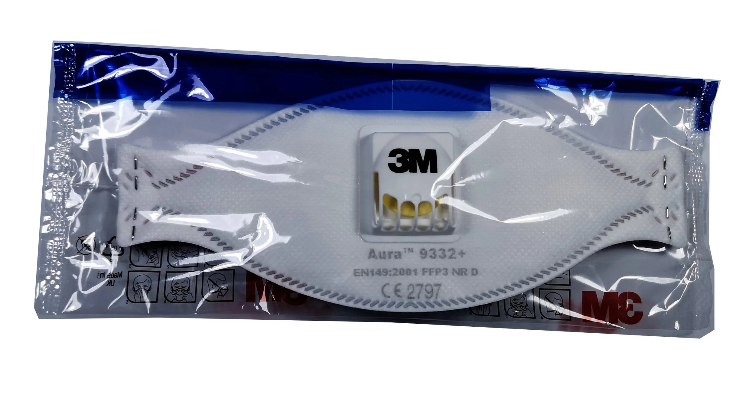 3M Aura 9332+ FFP3 Atemschutzmaske mit Ventil | The Face Mask 