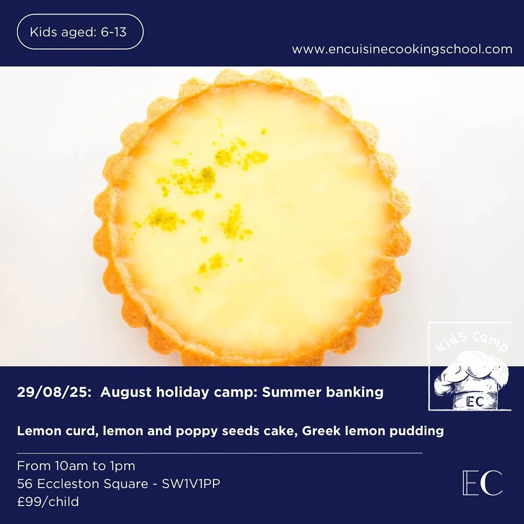 August cooking camp: 29/08

When Life Gives You Lemons&hellip; Bake Magic!

From zesty lemon curd to poppy seeds and lemon delights, and creamy Greek lemon pudding, it&rsquo;s all about that bright, citrusy zing today!💛

During this class your foodi