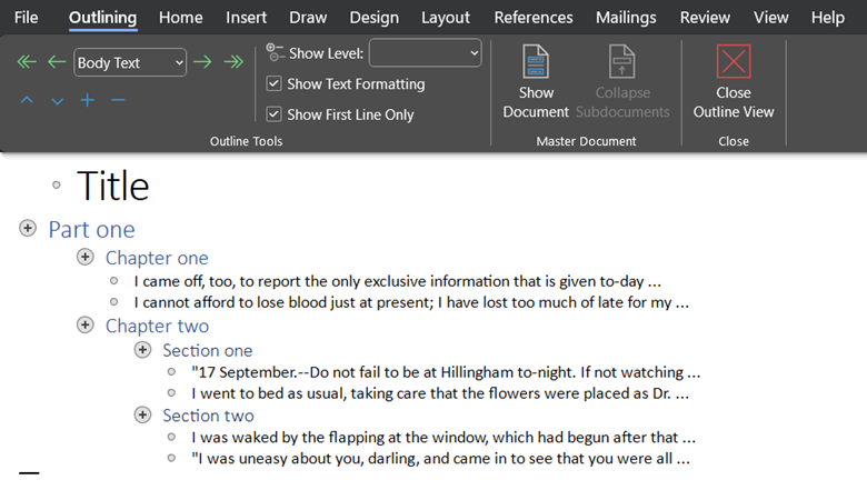 How to Create an Easy Outline with Word's Style Feature — DuSablon Editing