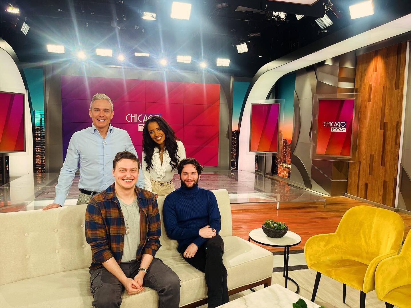 We loved visiting our friends @rodriguesmatt and @cortneyhall at @nbcchicagotoday this week to promote @lifelinetheatre&rsquo;s production of &ldquo;Skunk and Badger&rdquo; opening this Sunday! Bring the whole family to see this story of two unlikely
