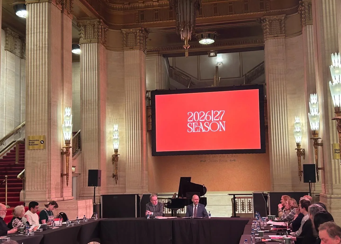 We had a wonderful press-filled day at @lyricopera yesterday as they announced the 2026-27 season! Thank you to the many media folks who came out to hear what&rsquo;s in store for Lyric next season 🎶