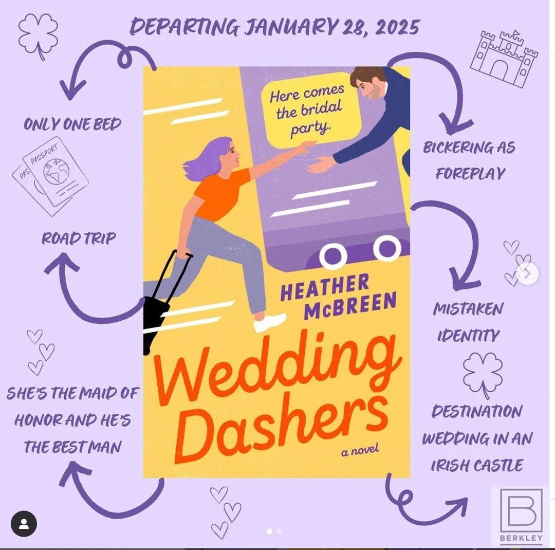 Thanks, @netgalley @berkleyromance and @heathermcbreenwrites for the chance to read Wedding Dashers early. It releases on January 28, 2025. 

This was one of my most anticipated reads of 2025, and I was thrilled to get a chance to read an ARC. Heathe