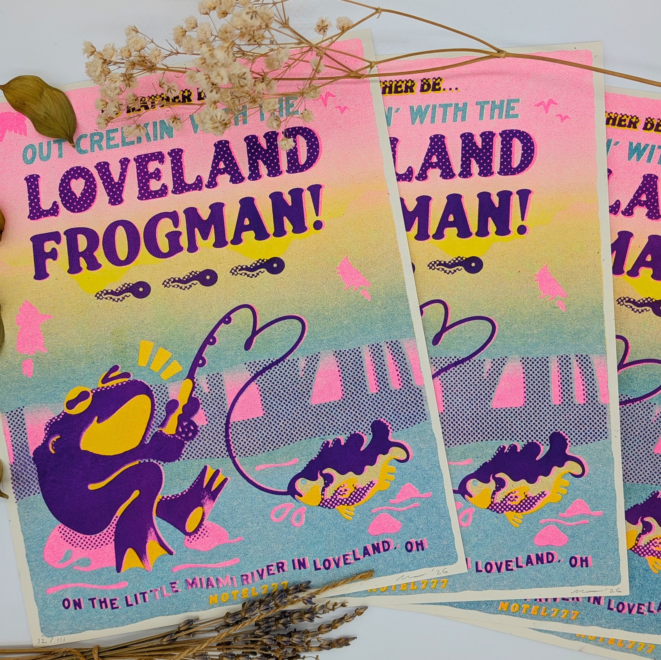 Loveland Frogman Riso-Silkscreen Print