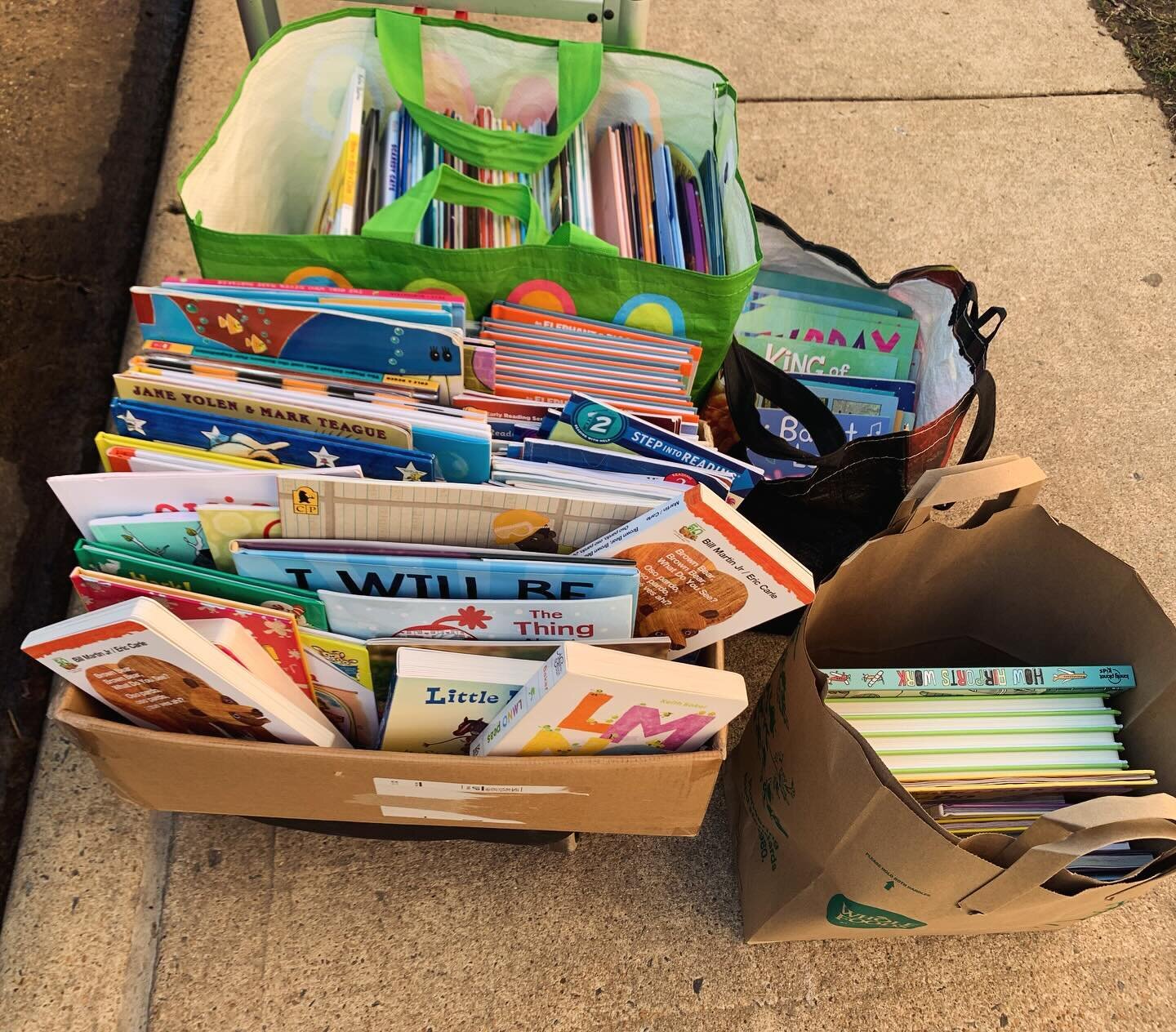 The burst of warm weather was perfect for book sorting and delivery! A curated collection of 200 books is ready for @ferdinandtdayes kindergarten and 1st grade students to choose from at their beloved librarian Ms.Mock&rsquo;s upcoming family event.