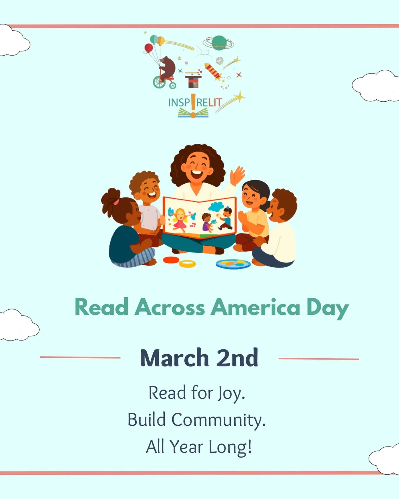 Happy Read Across America Day! 

Build community and foster joy by reading together all year long!

#readacrossamerica #readeveryday #readaloud #alexandriakids #dmvkids