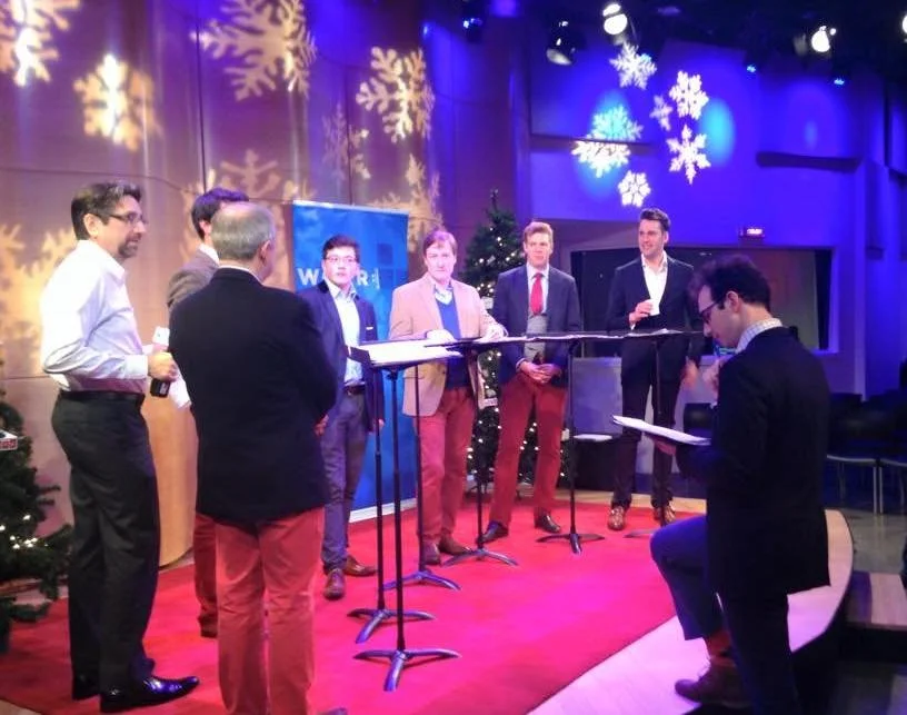 Directing a live Christmas broadcast with a capella ensemble The King's Singers (WQXR/The Greene Space)