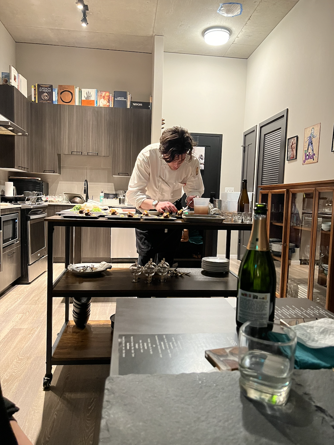 Chef in His Apartment Kitchen