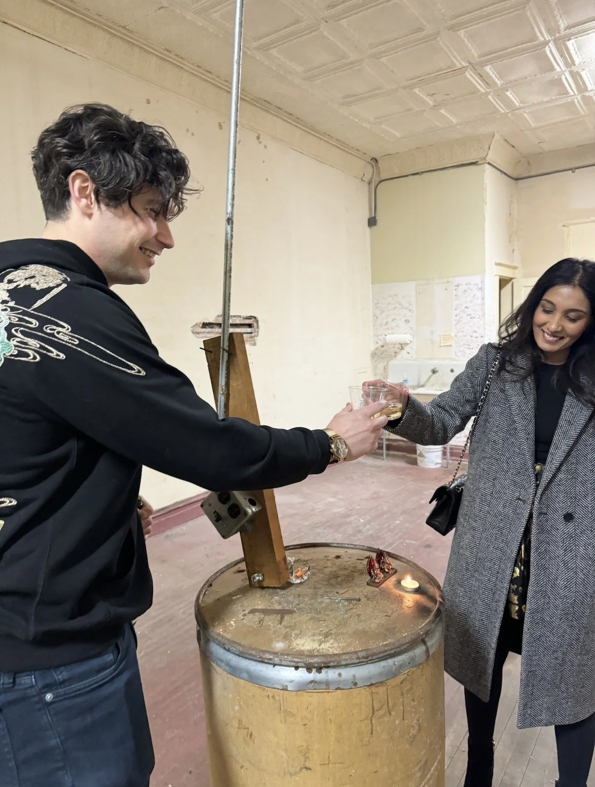 Shreena Amin and Nicolai Mlodinow on day one, the first time they walked into 1737 N Damen.