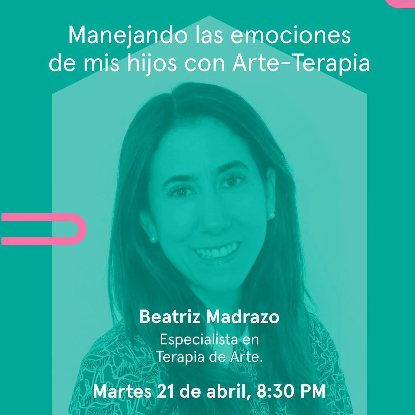 &iexcl;Te esperamos ma&ntilde;ana con Beatriz de @expresarte.bm para hablar de como manejar las emociones de tus hijos con Arte Terapia! Si no te ha llegado la liga de acceso contacta a @georgieboy.mx para que te la manden, es ma&ntilde;ana 8:30 pm ?