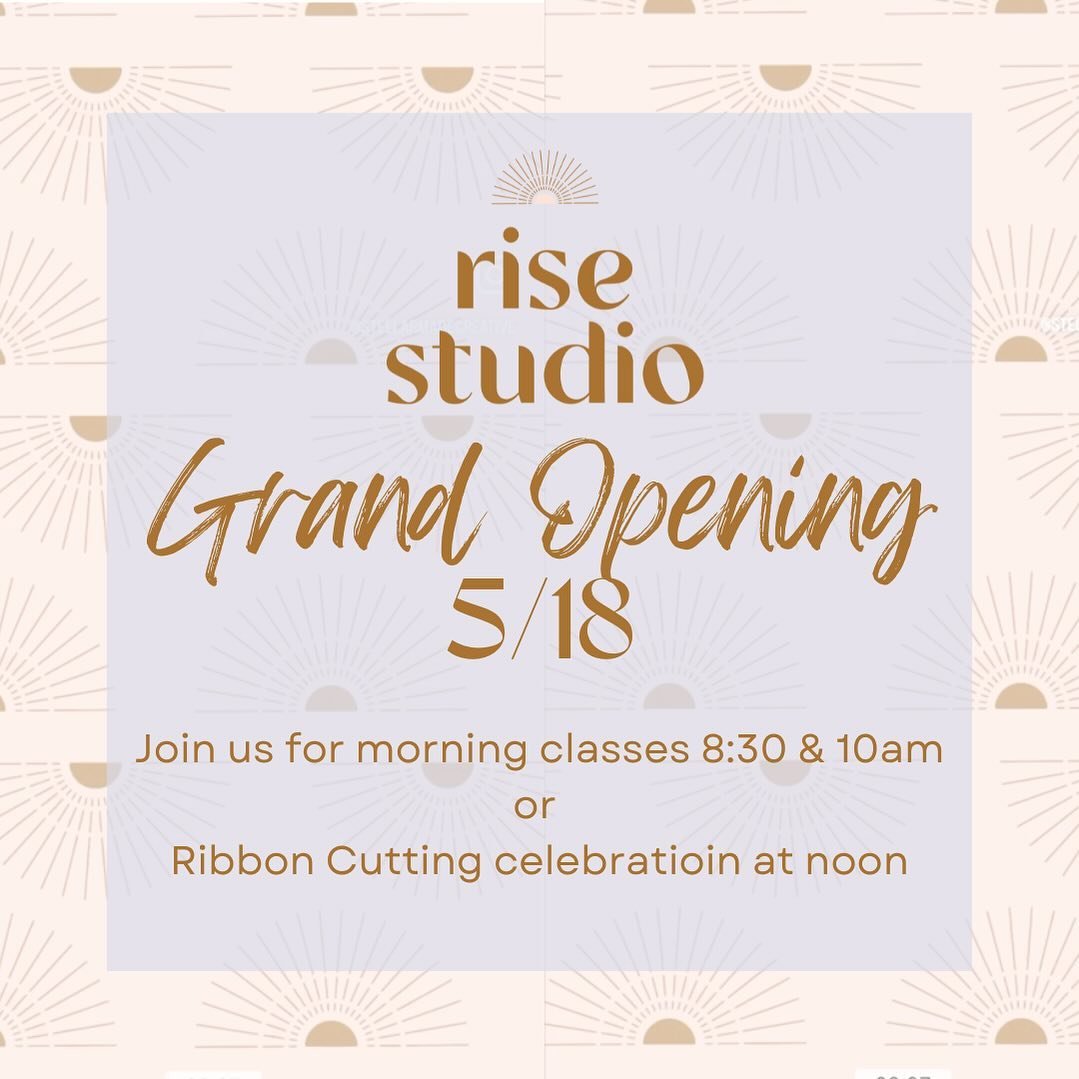 Join us for our Grand Opening Celebration on 5/18! 🎉

🌅 Morning Classes at 8:30 AM &amp; 10 AM: 
Experience our energizing classes with a special guest in studio, @foreveryours_permanentjewelry, offering beautiful permanent jewelry!

🎀 Afternoon R