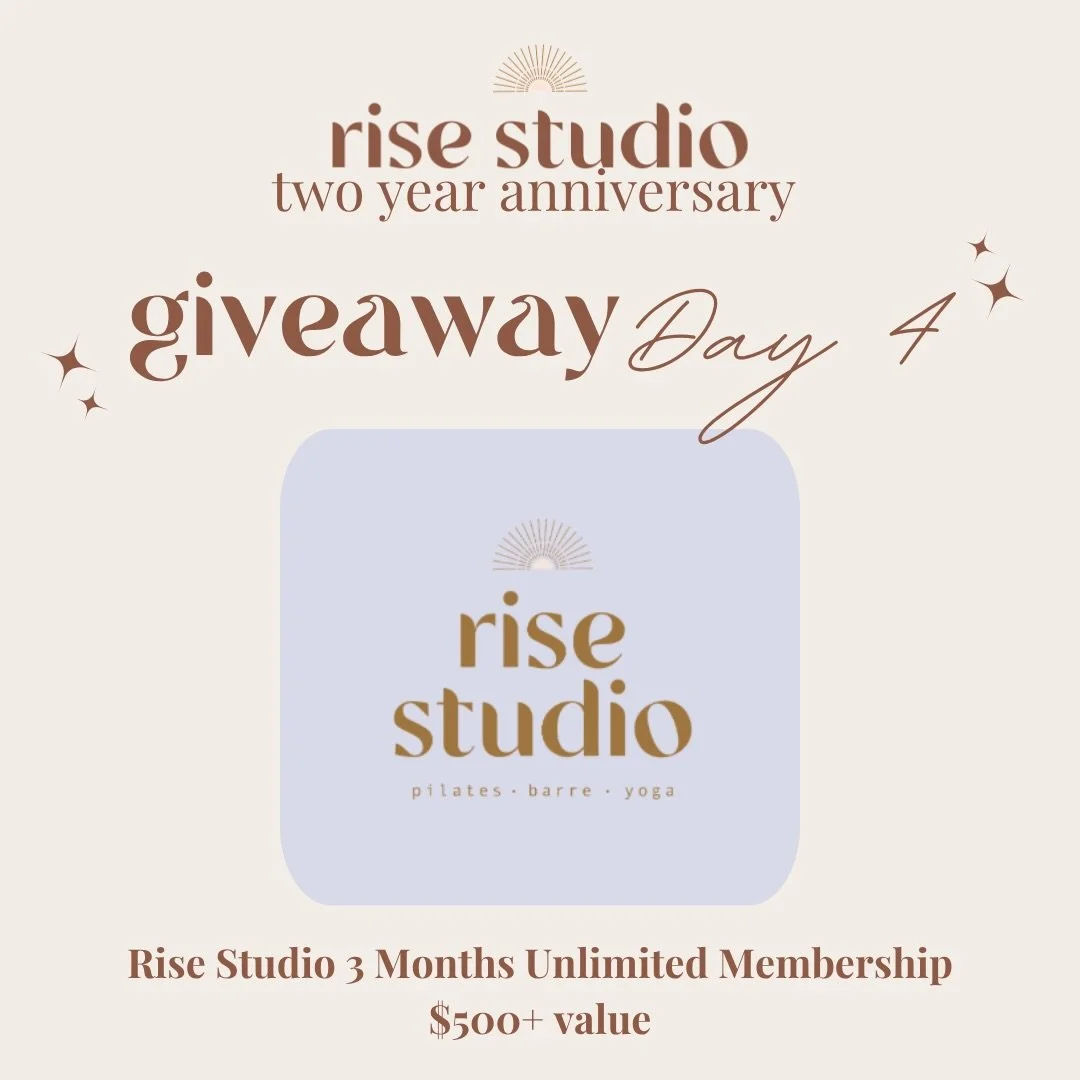 GRAND PRIZE &bull; BIRTHDAY WEEK GIVEAWAY 

We saved the best for last&hellip; ✨
Today&rsquo;s giveaway = 3 months unlimited membership at Rise ($500+ value)

Already a member? Gift it to your bestie so they can join you for classes all summer long ?