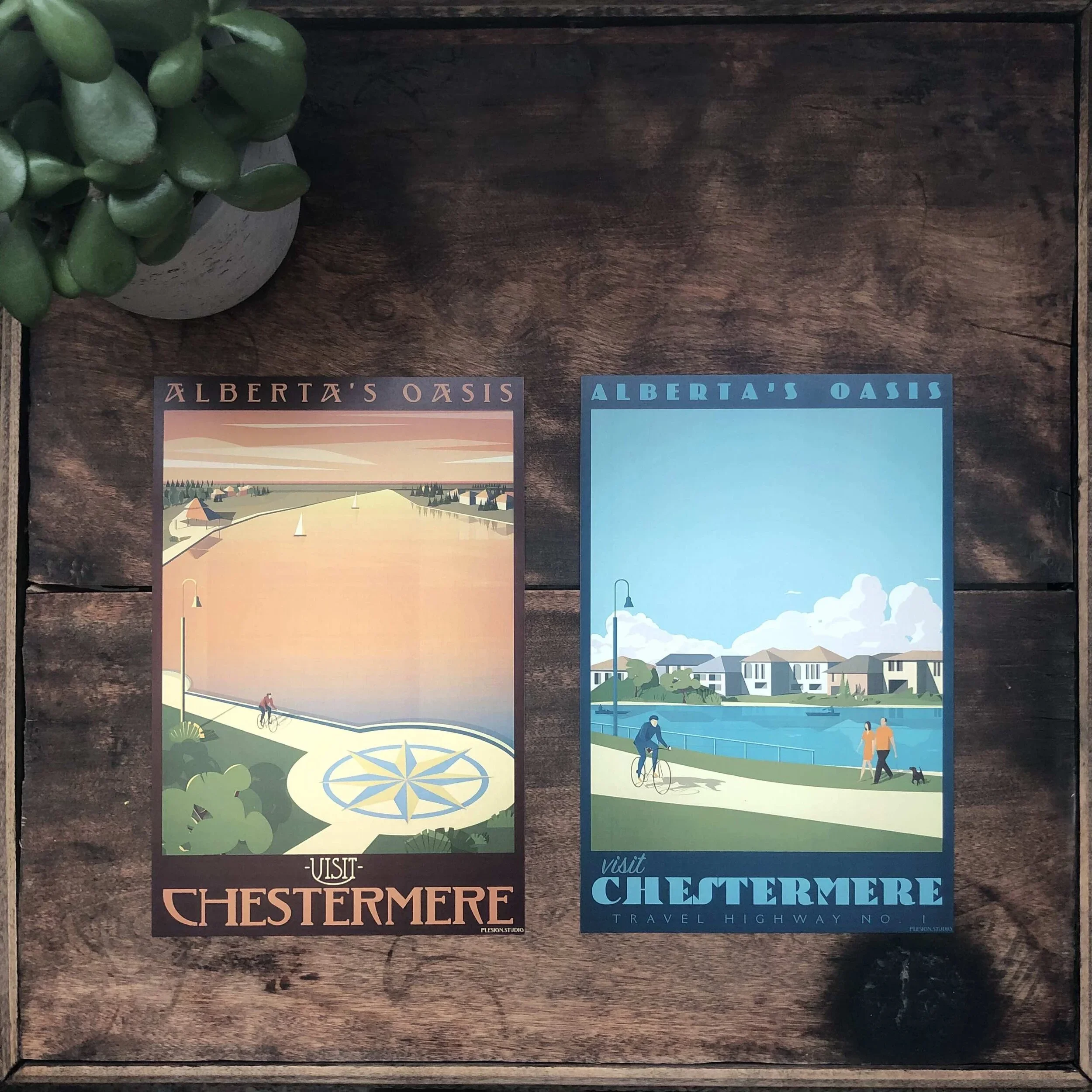New Vintage Chestermere Travel Posters