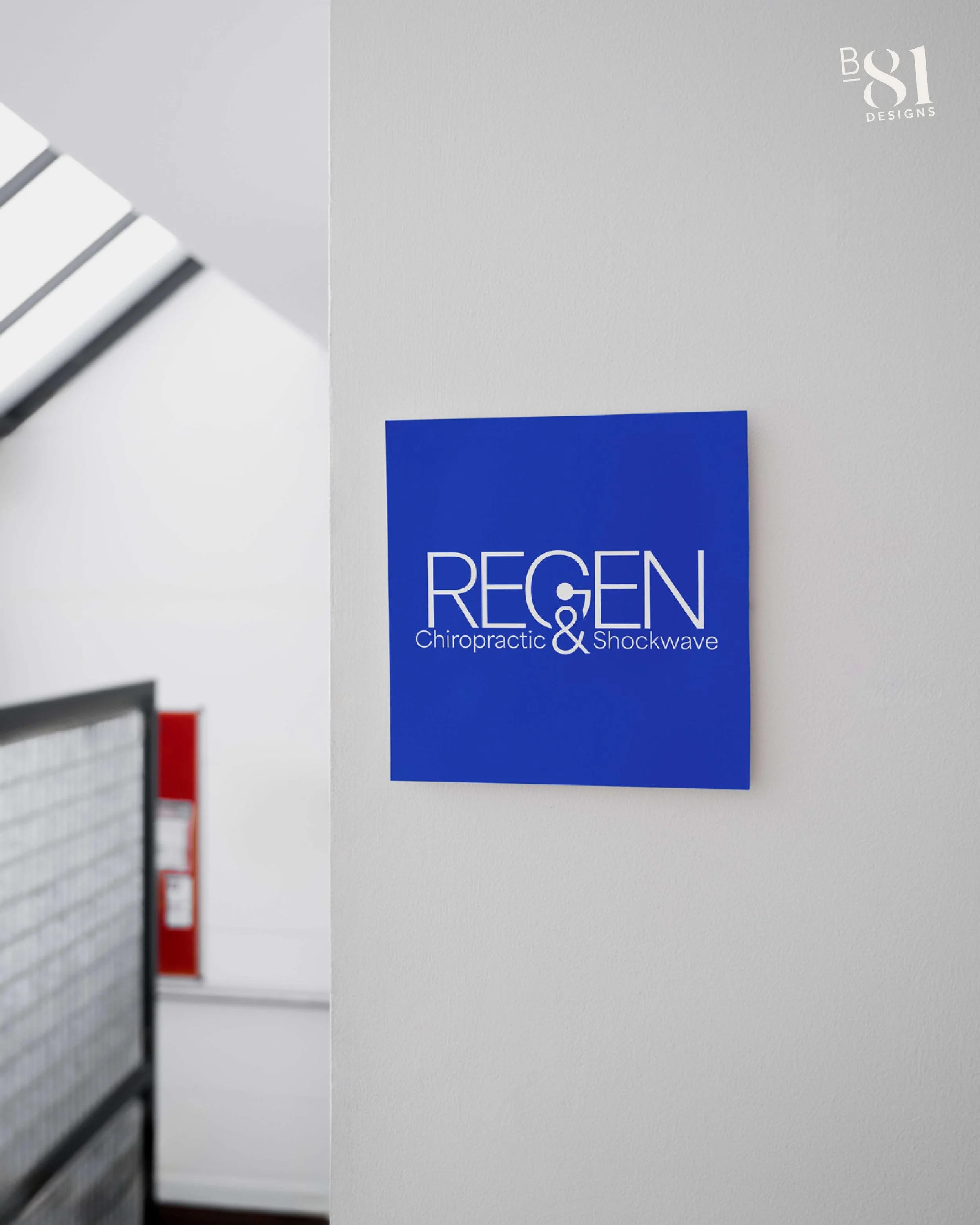 Regen Chiropractic & Shockwave clinic signage showing the new brand identity