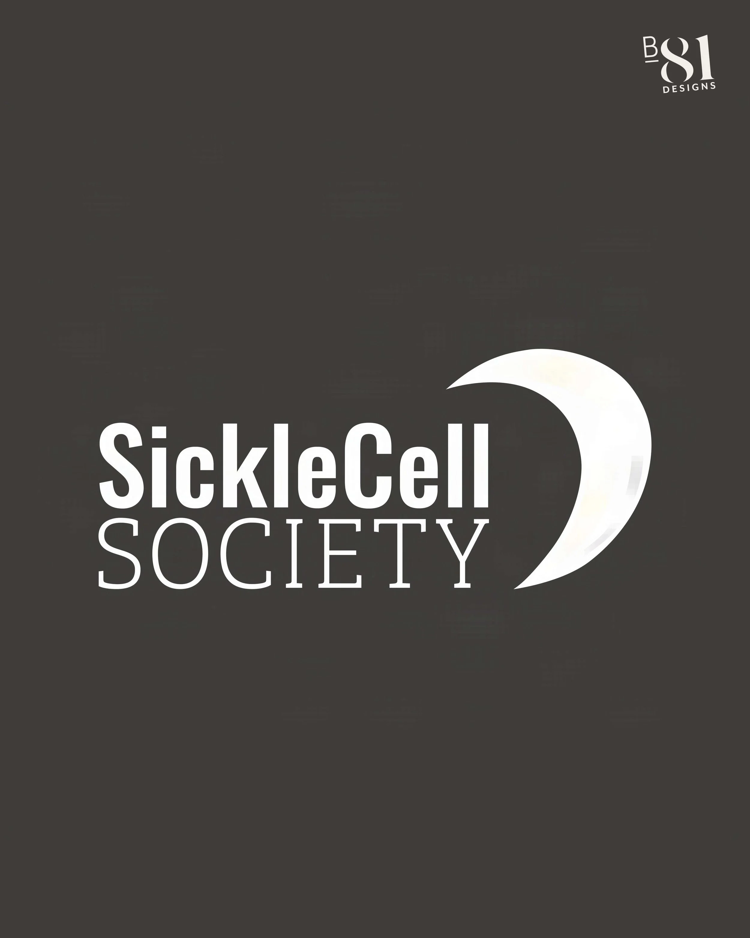 Sickle Cell Society new logo on a dark background