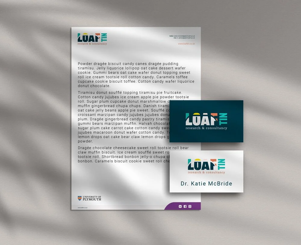 Business stationery design for a research consultancy