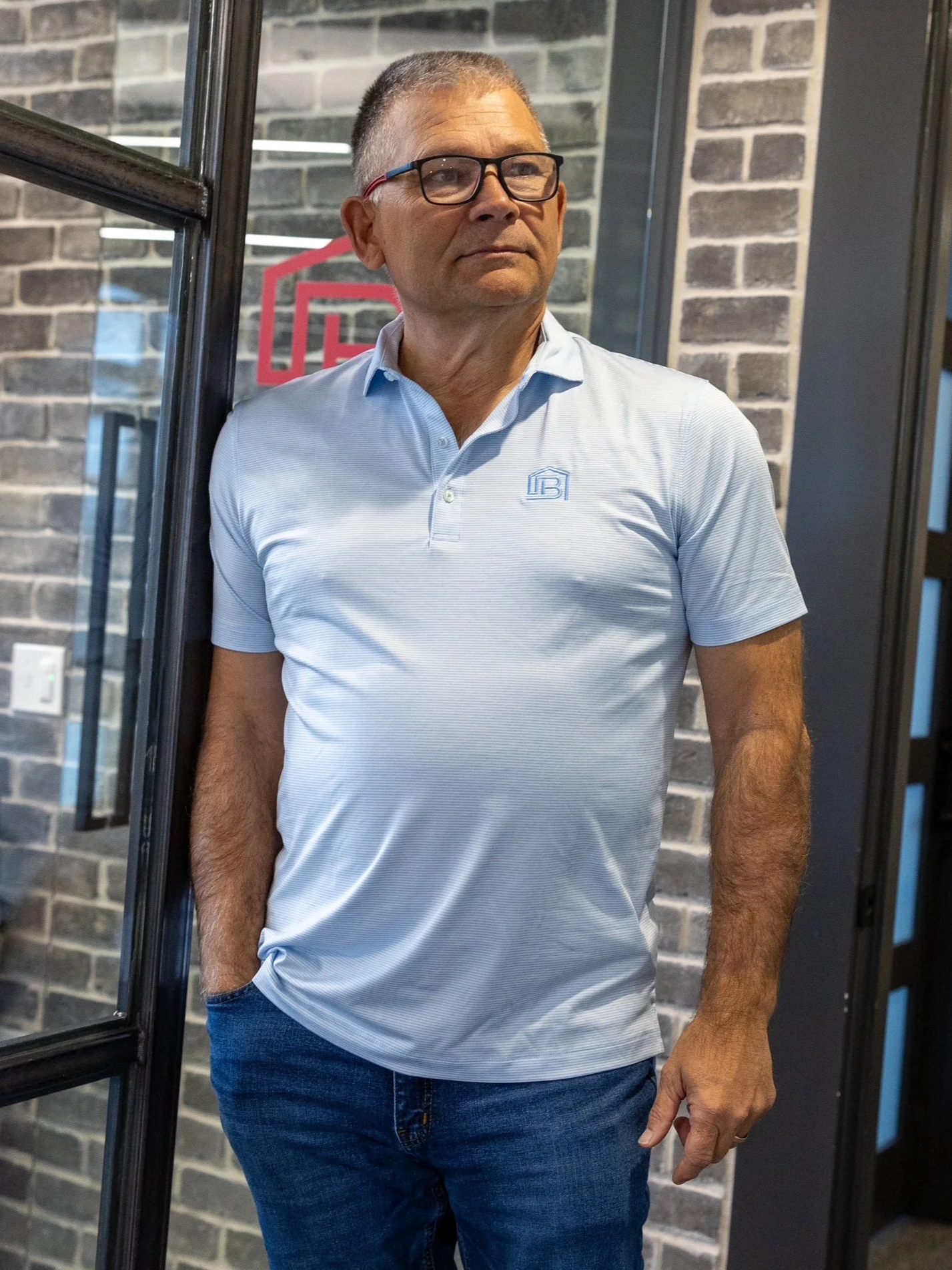 BURK X Johnnie-O Polo [Blue Stripe]