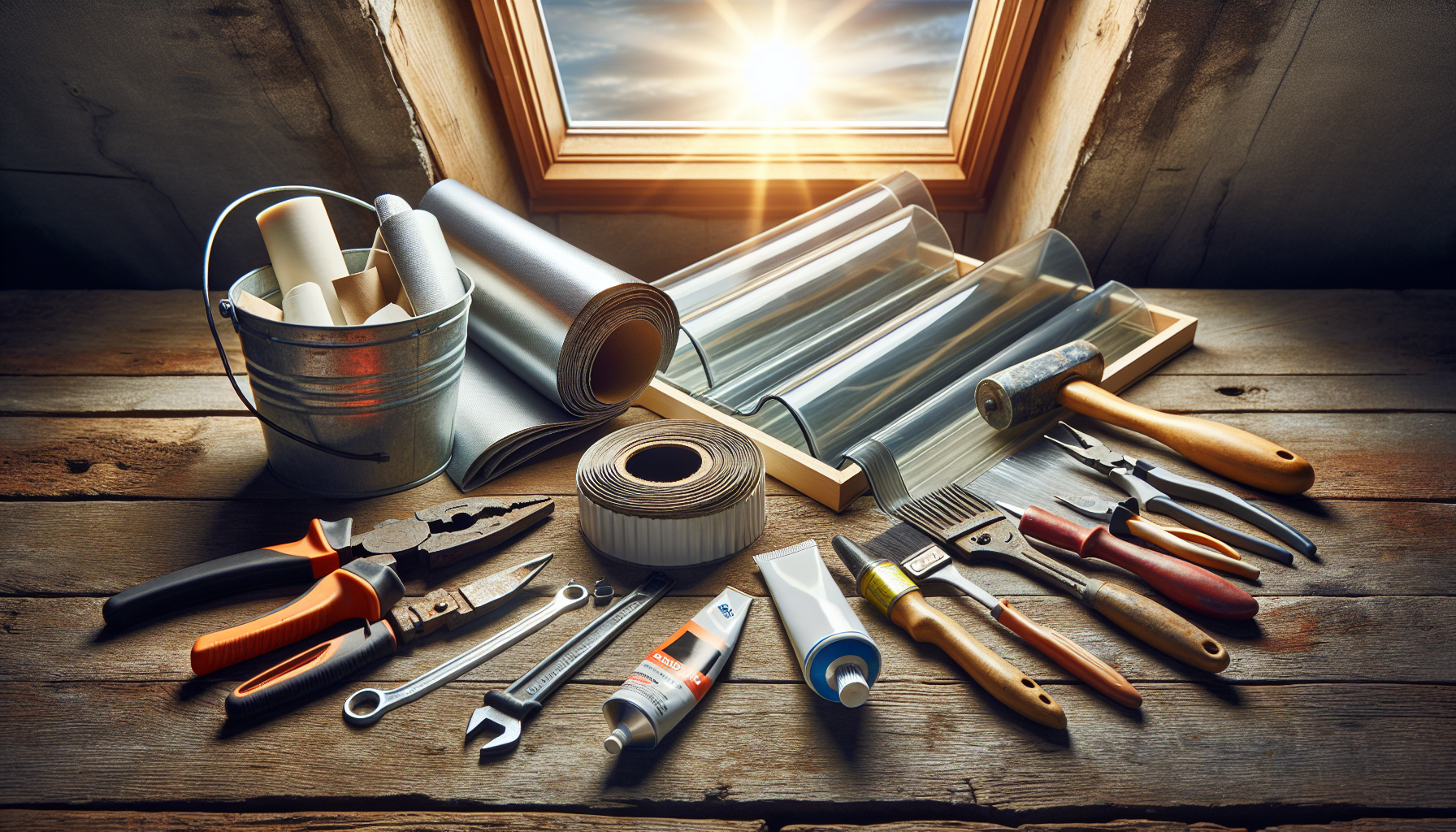 Skylight repair tools and materials