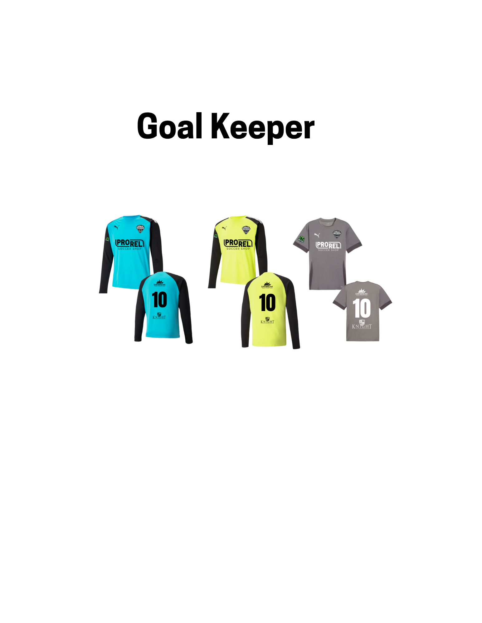 Strikerz GK Individual Jerseys