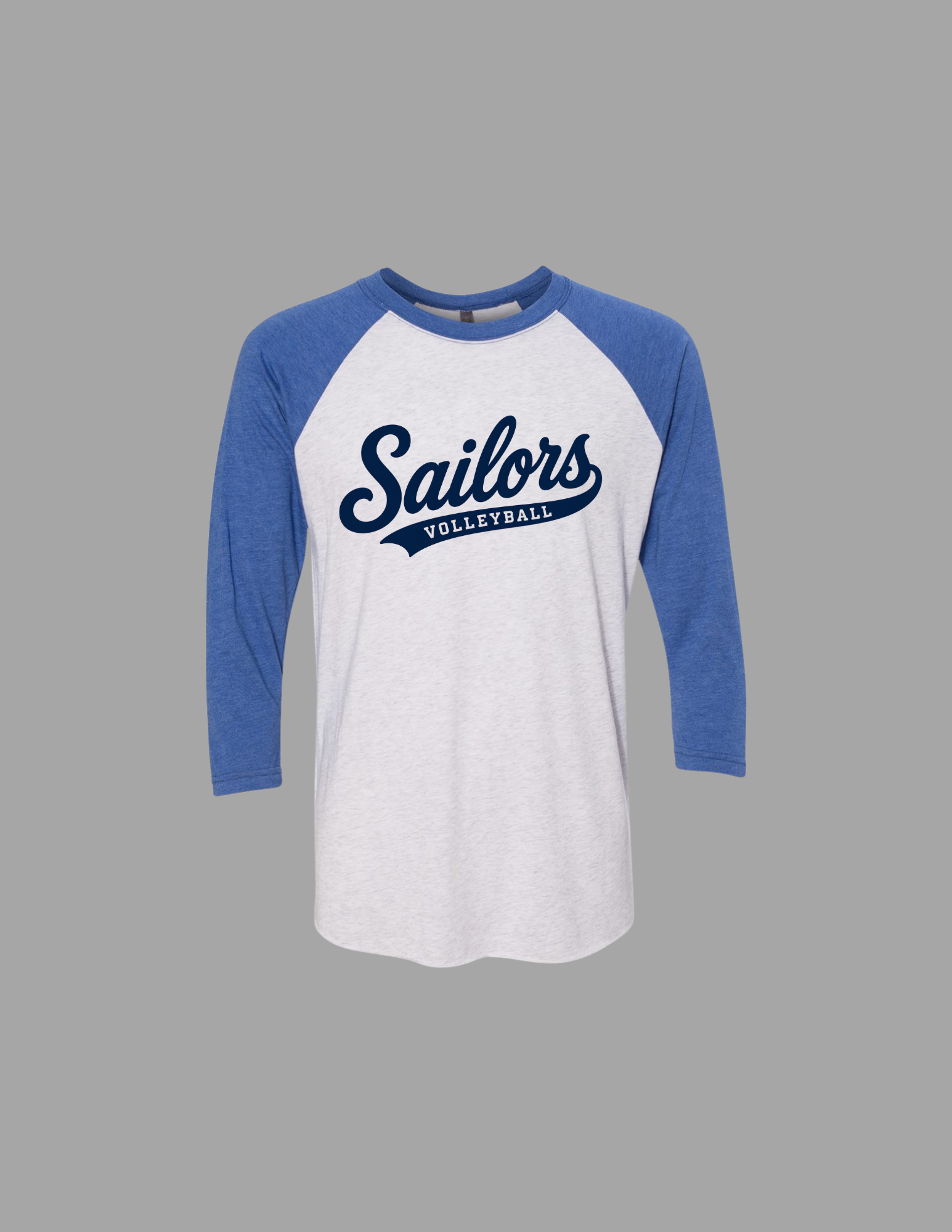 MDS Unisex Triblend Three-Quarter Blue Raglan T-Shirt