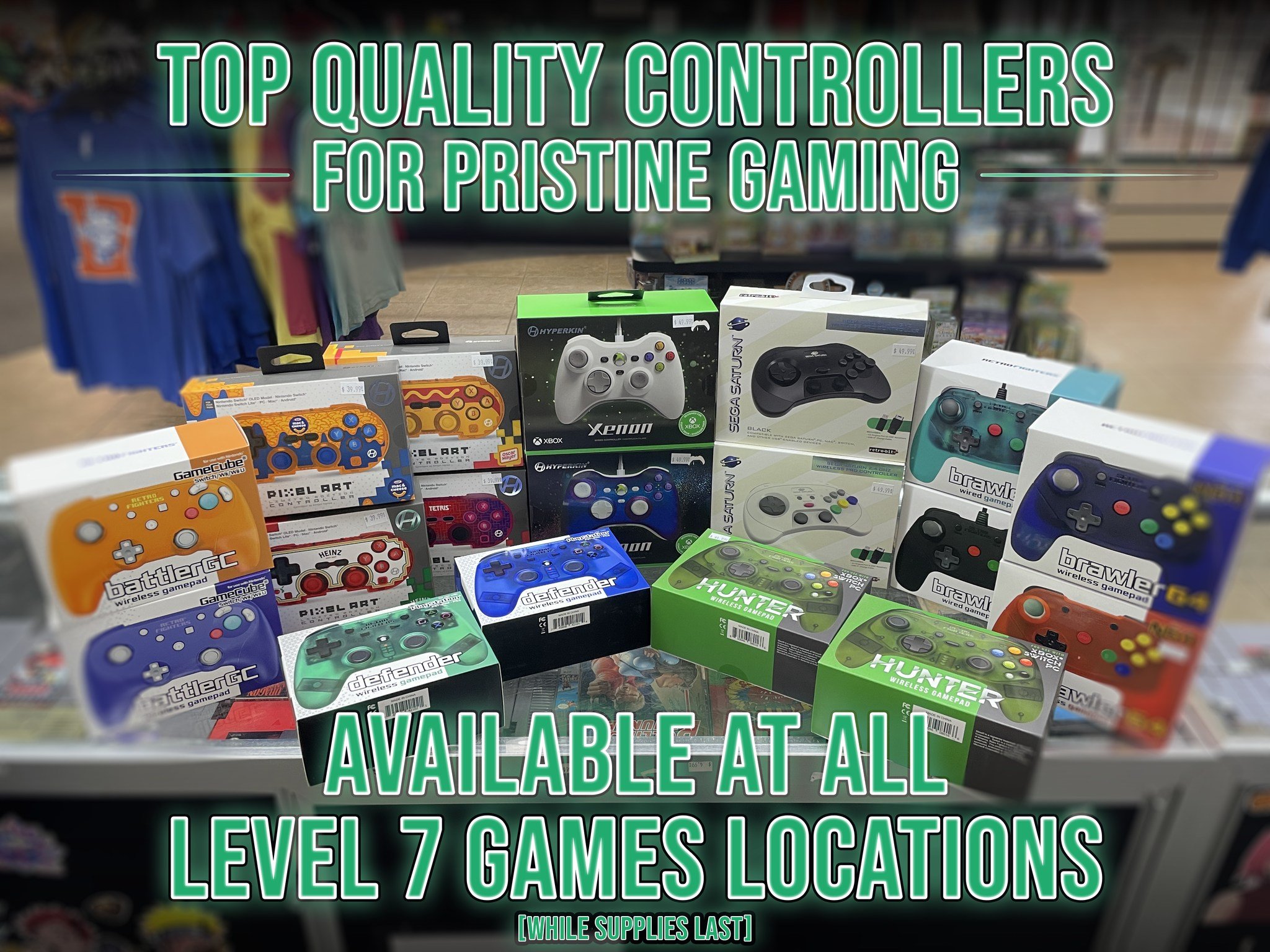 Enhance your gaming experience with a new controller.

Stop by Level 7 Games and prioritize your inner gamer.

#controllers #consoles #ps4 #xbox #switch #gaming #games #videogames #gamers #retrogames #shop #shopping #buynow #store #localshop #denver 