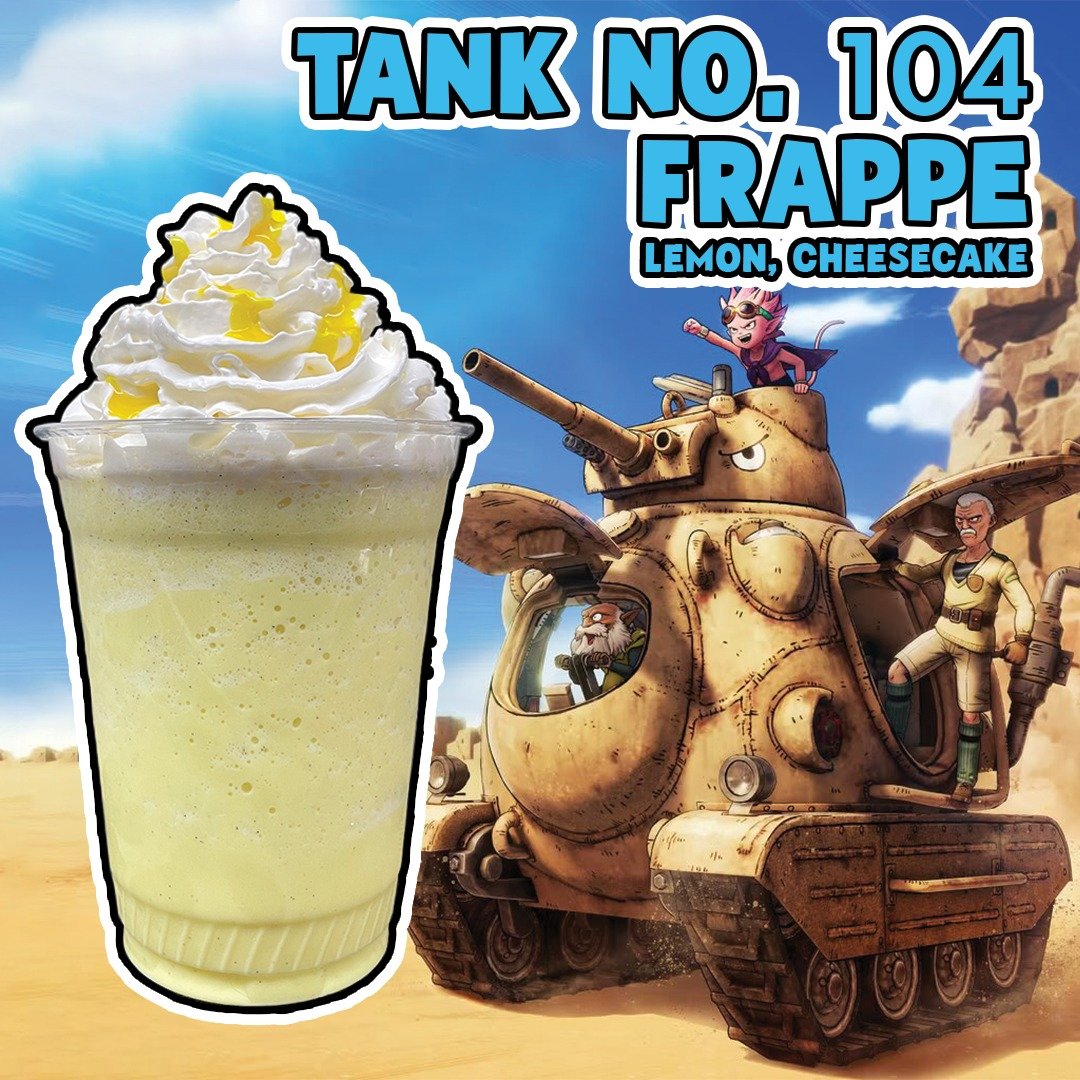 Akira Toriyama's Sand Land comes out next week! Join the hype by picking up a tasty Tank No. 104 Frappe from the Level 7 Cafe! 🏜

8410 Umatilla St.

#sandland #toriyama #dragonball #dragonquest #manga #anime #videogames #gaming #shop #shopping #vide