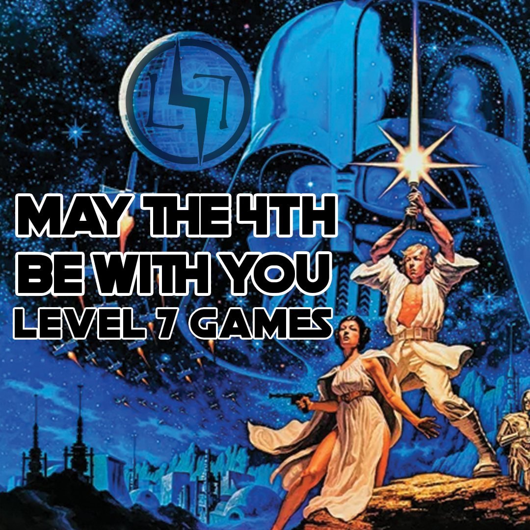 May the 4th be with you! Happy Star Wars Day!

#starwars #StarWarsDay #disney #may #saga #movies #games #videogames #shop #shopping #store #videogames #gaming #tcg #cards #cardstore #local #level7games #denver #colorado